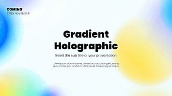 Gradient Holographic Google Slides Theme PowerPoint Template