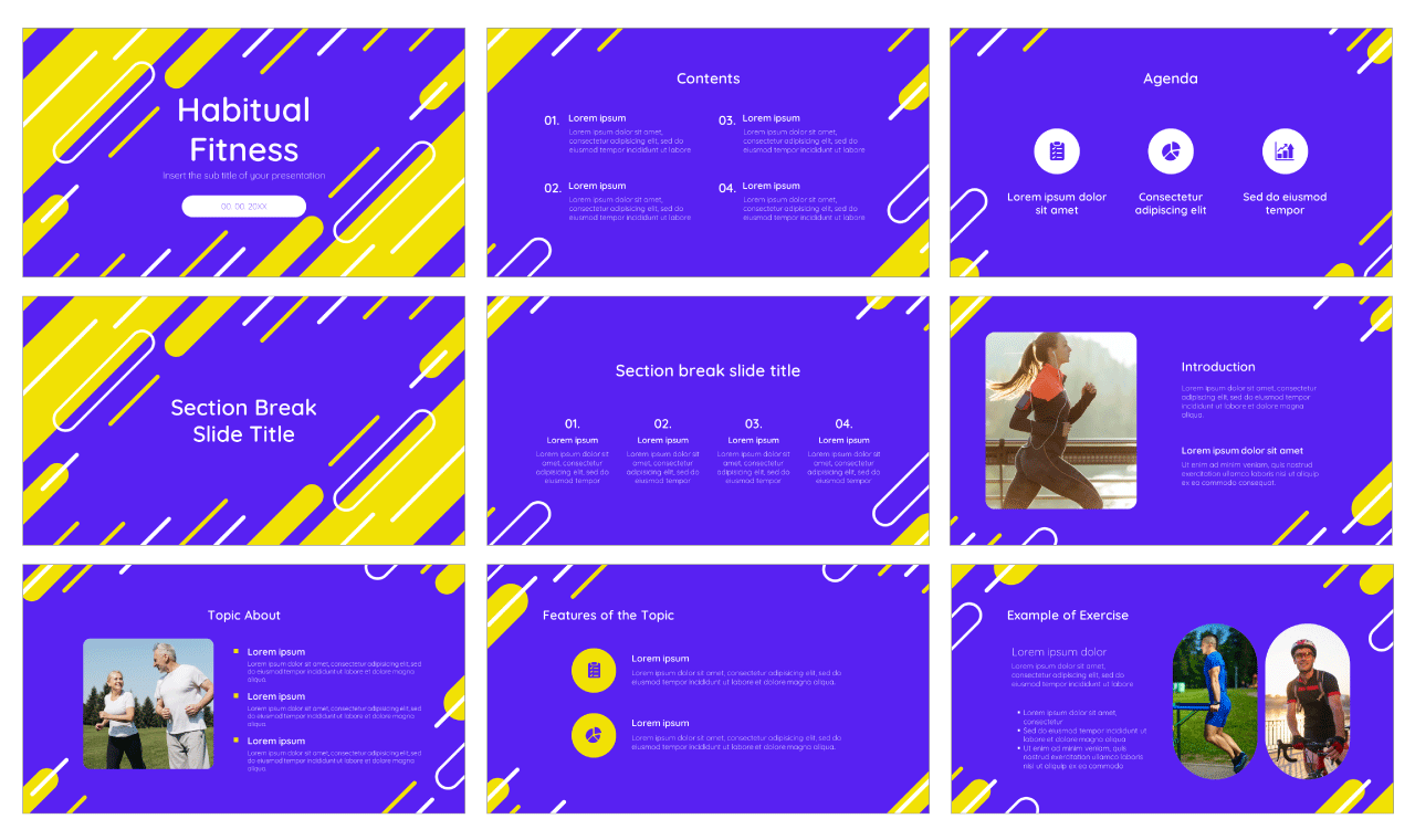 Habitual Fitness Google Slides Themes PowerPoint Templates