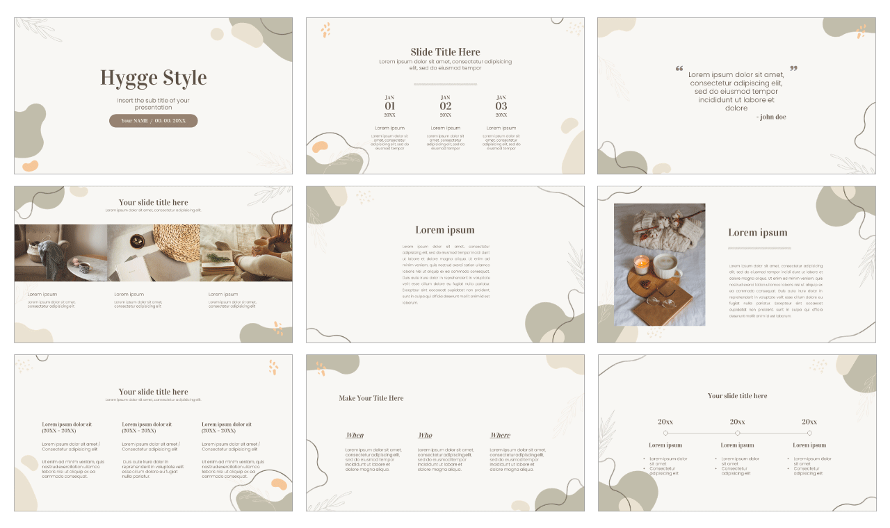 Hygge Style Google Slides Themes PowerPoint Templates