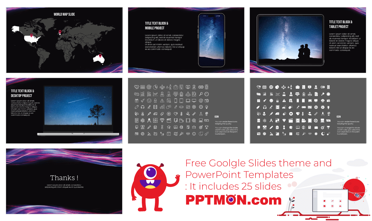 Neon Light Free Google Slides Themes PowerPoint Templates