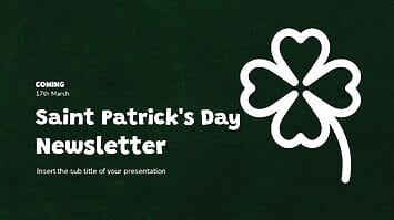 Saint Patrick's Day Newsletter Google Slides PowerPoint Template