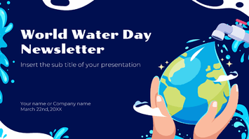 World Water Day Newsletter Google Slides PowerPoint Templates