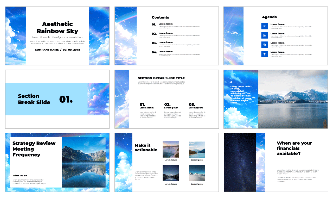 Aesthetic Sky Free Google Slides Themes PowerPoint Templates