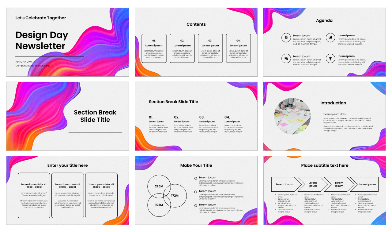 Design Day Newsletter Free Google Slides Themes PowerPoint Template