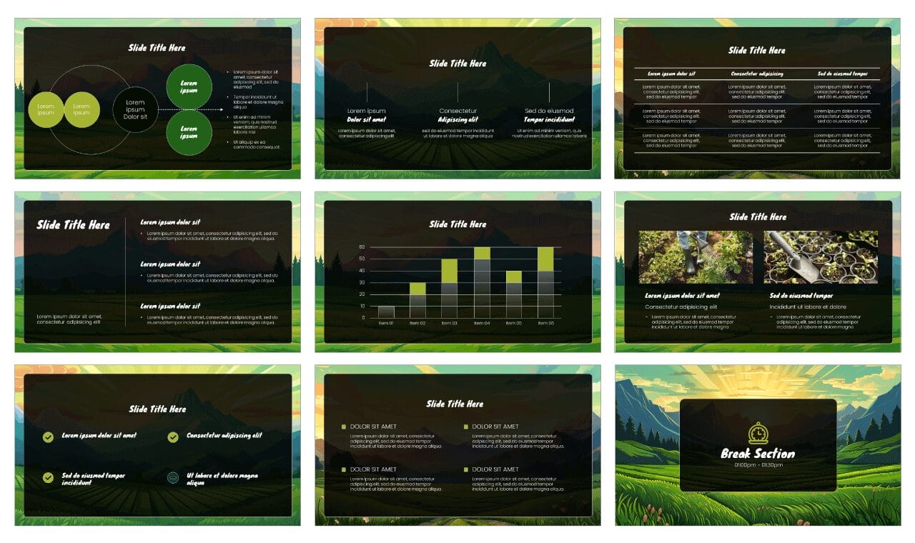 Spring Garden Farm Google Slides Themes PowerPoint Templates