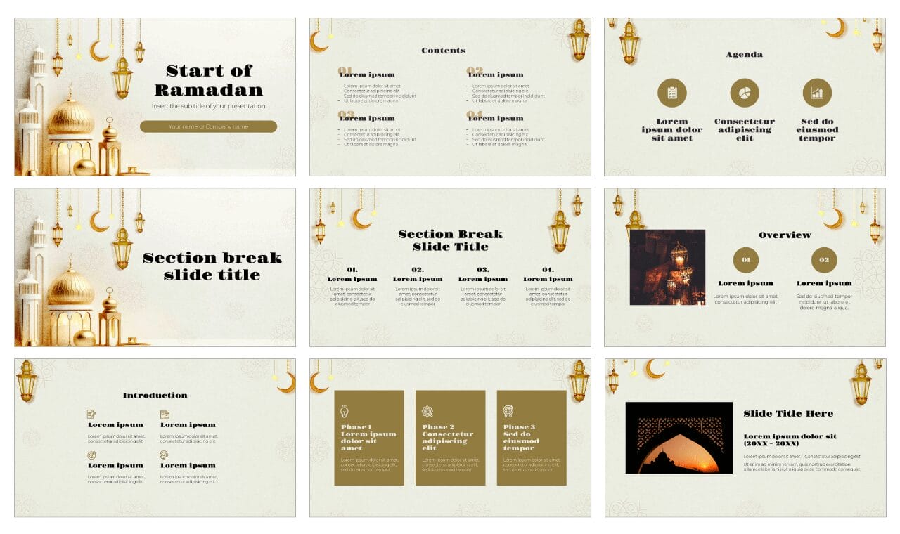 Start of Ramadan Google Slides Theme PowerPoint Template