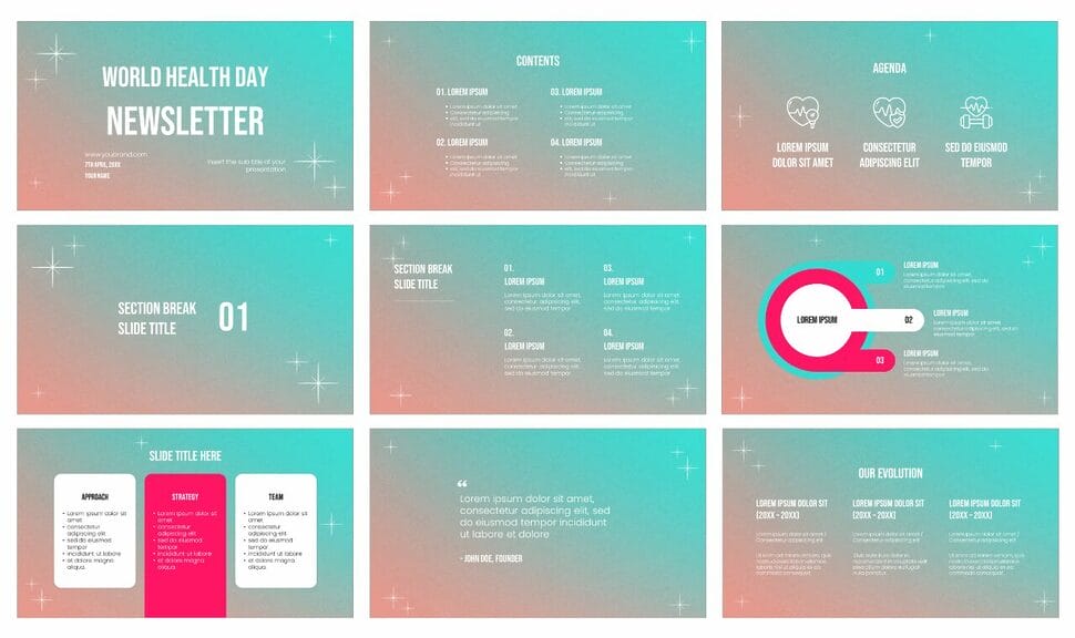 World Health Day Newsletter Google Slides PowerPoint Templates