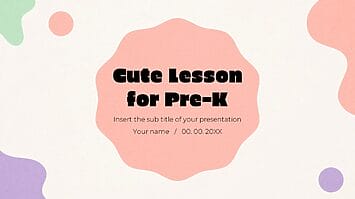 Cute Lesson for Pre-K Google Slides Theme PowerPoint Templates