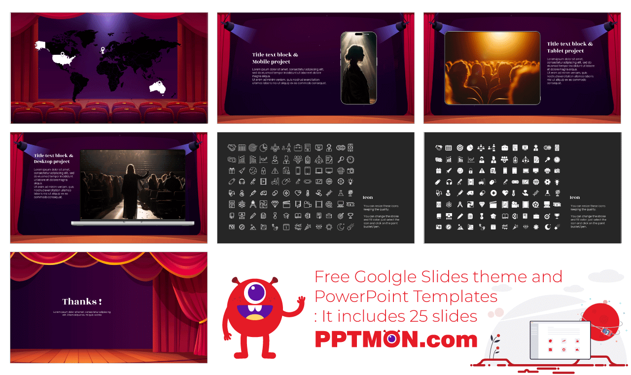 School Theater Google Slides Themes PowerPoint Templates