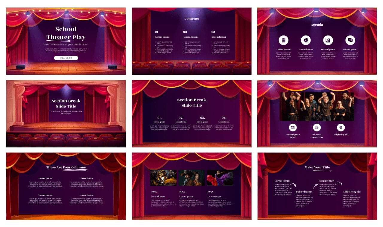 Theater Play Free Google Slides Themes PowerPoint Templates