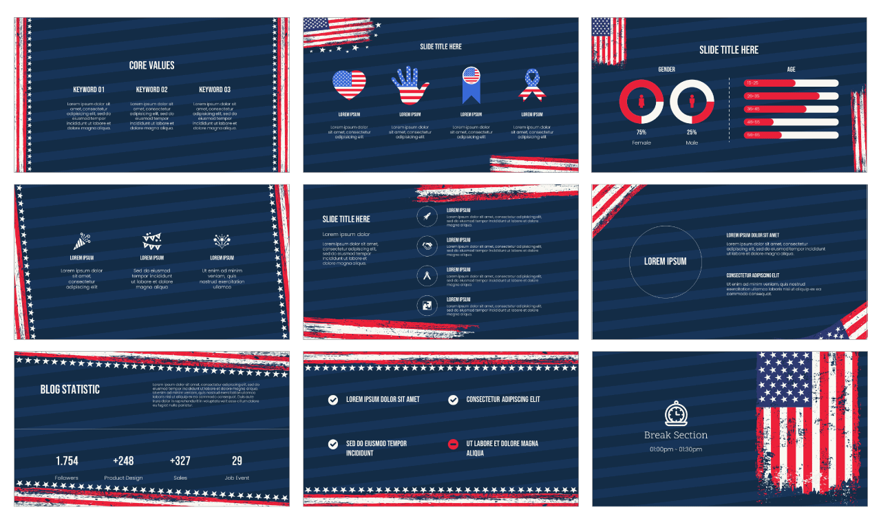 USA Memorial Day Free Google Slides Themes PowerPoint Templates