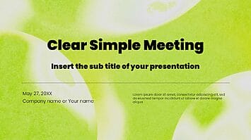 Clear Simple Meeting Google Slides Theme PowerPoint Templates