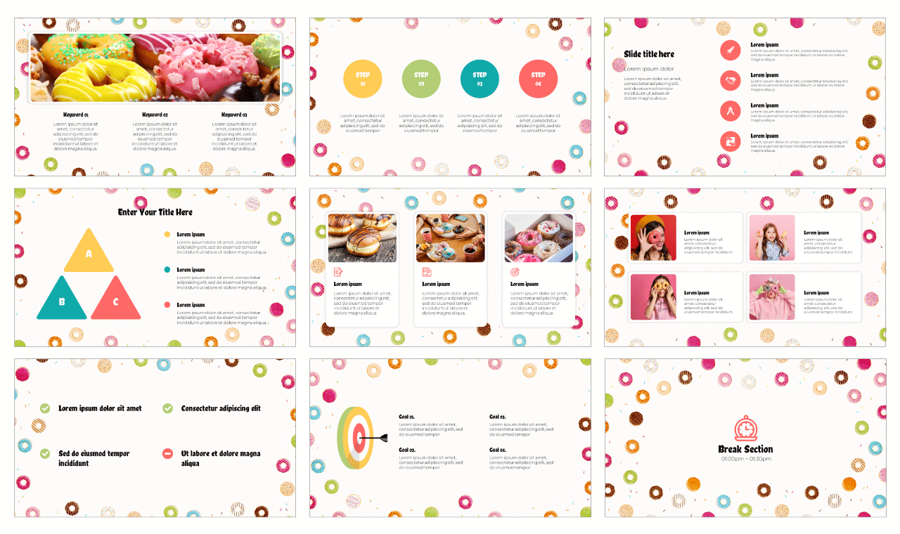 Donut Presentation Google Slides Themes PowerPoint Templates