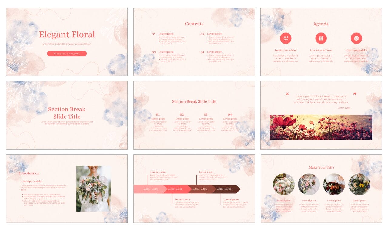 Elegant Floral Google Slides Themes PowerPoint Templates