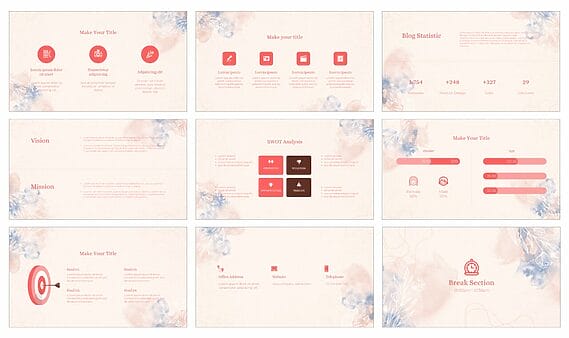 Elegant Floral Free Google Slides Themes PowerPoint Templates