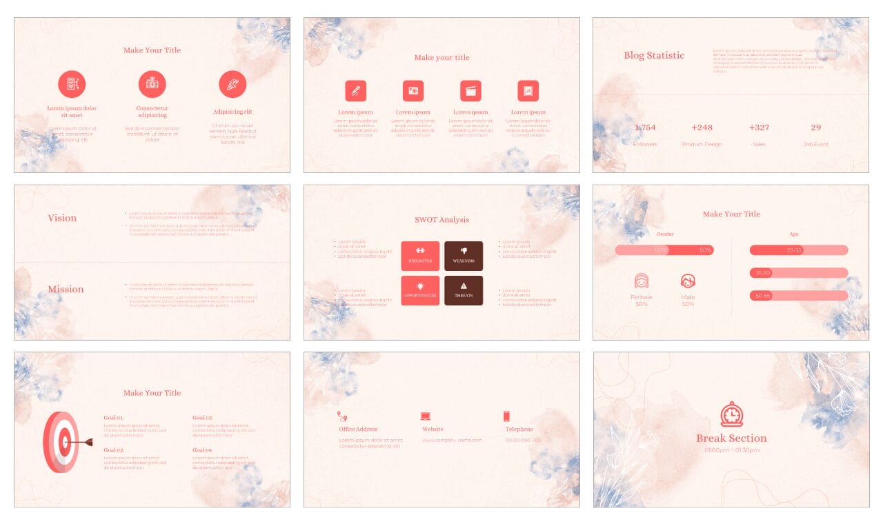 Elegant Flower Free Google Slides Themes PowerPoint Templates