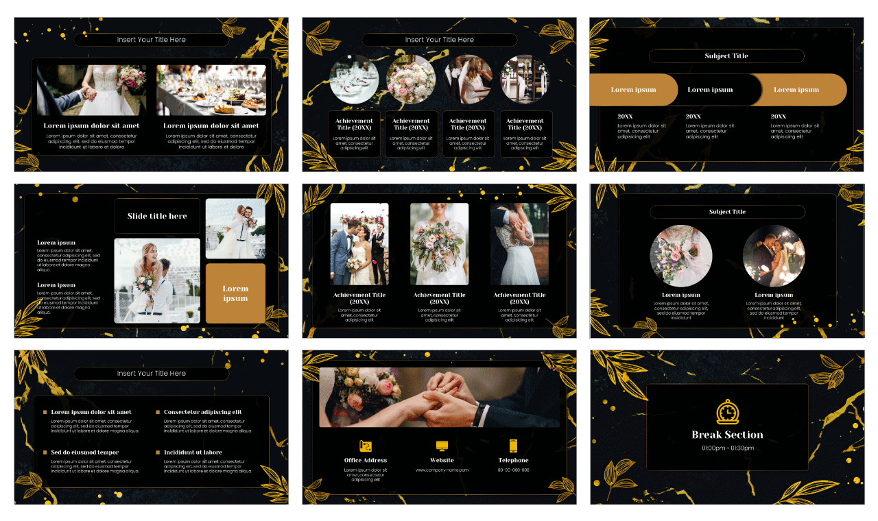 Elegant Wedding Free Google Slides Themes PowerPoint Templates