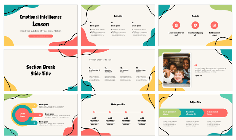 Emotional Intelligence Lesson Google Slides PowerPoint Templates