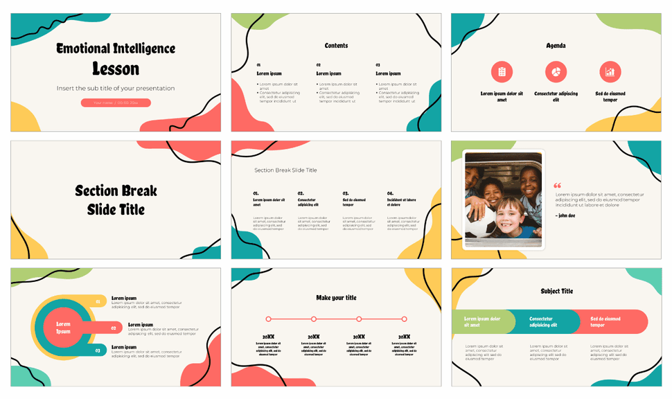 Emotional Intelligence Lesson Google Slides PowerPoint Templates