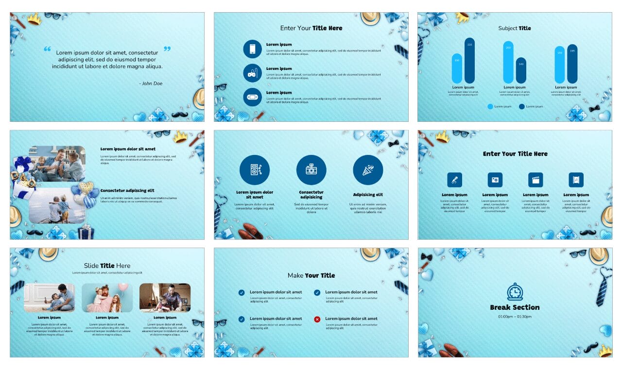 Happy Father's Day Free Google Slides Themes PowerPoint Templates