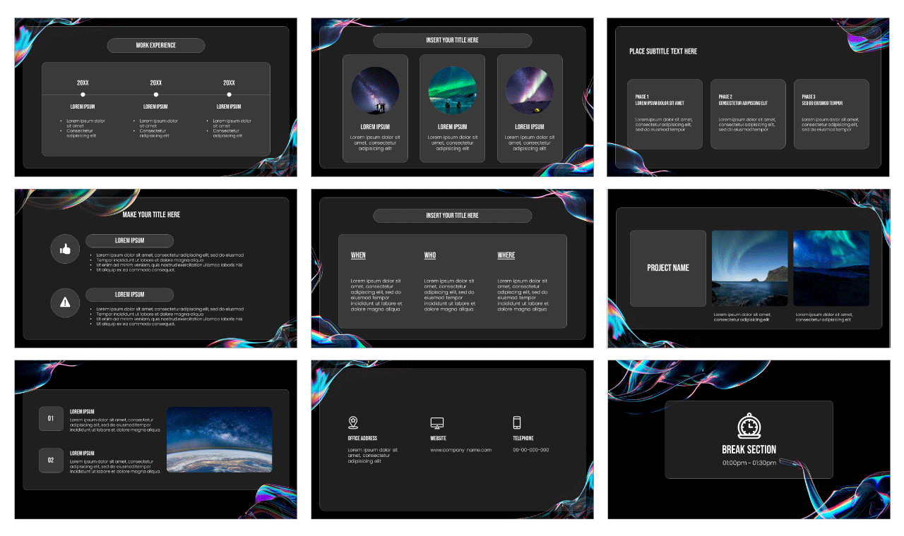 Holographic Free Google Slides Themes PowerPoint Templates