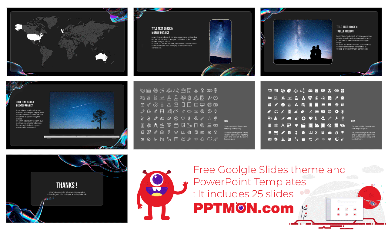 Holographic Presentation Google Slides Themes PowerPoint Templates