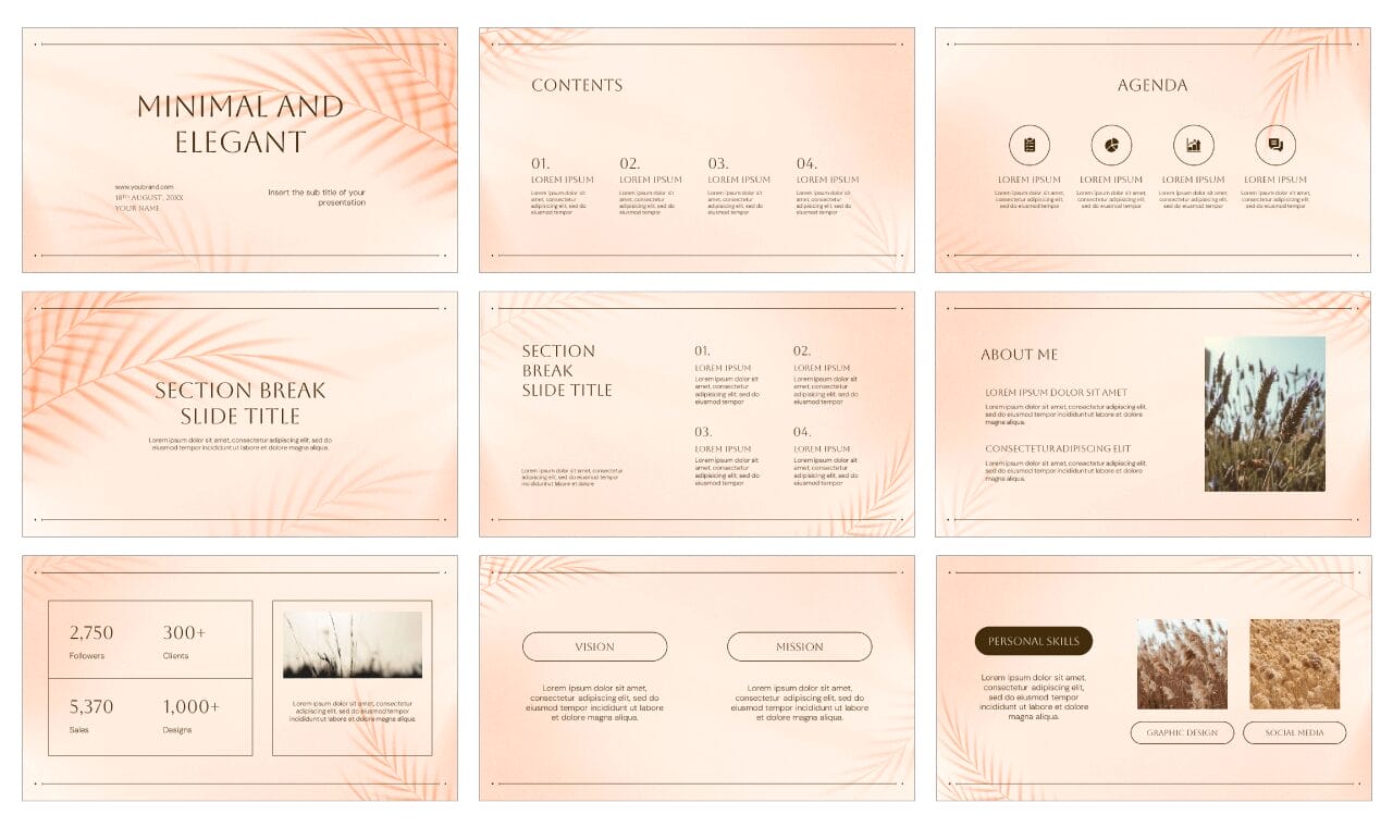 Minimal Elegant Free Google Slides Themes PowerPoint Templates