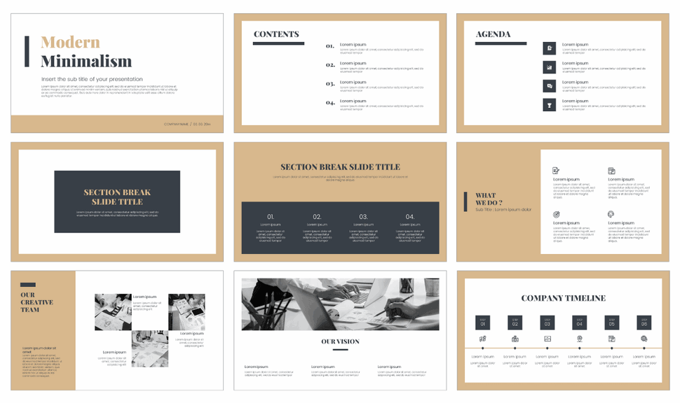Modern Minimalism Google Slides Theme PowerPoint Template