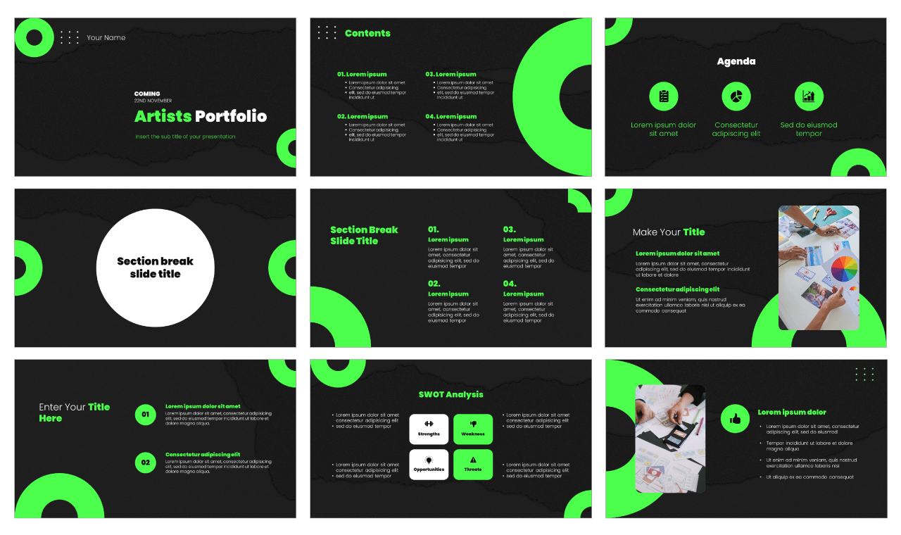 Simple Portfolio Free Google Slides Themes PowerPoint Templates