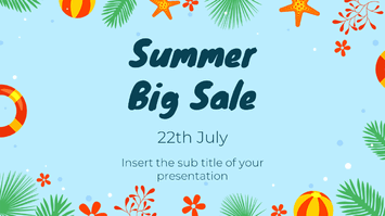 Summer Big Sale Free Google Slides Theme PowerPoint Template