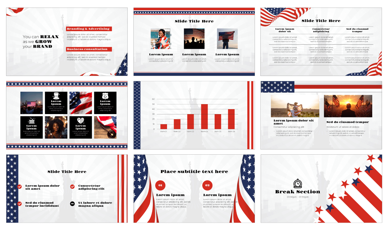 US Independence Day Free Google Slides Themes PowerPoint Templates