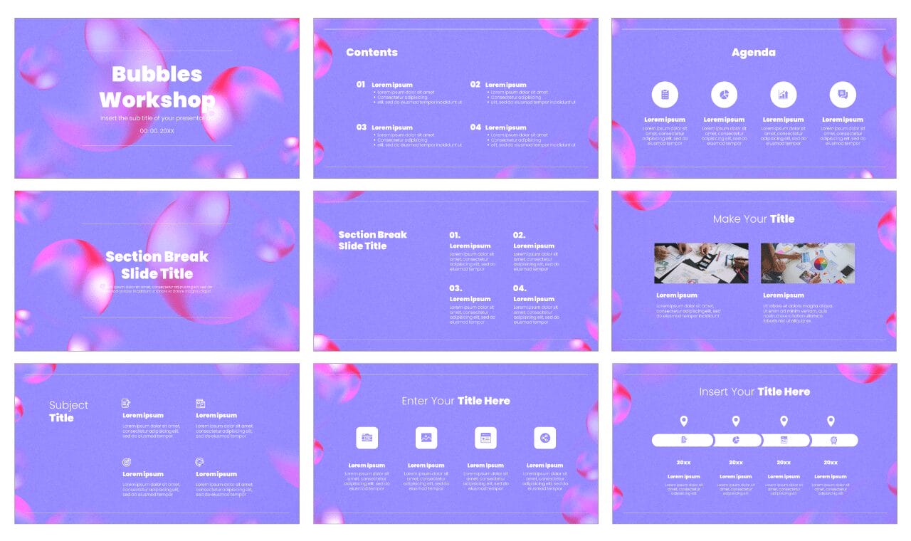 Bubbles Workshop Free Google Slides Theme PowerPoint Templates