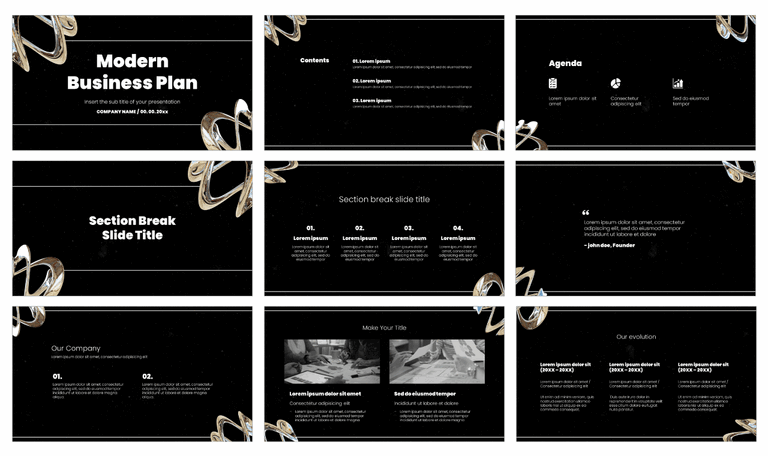 Modern Business Plan Google Slides Theme PowerPoint Template