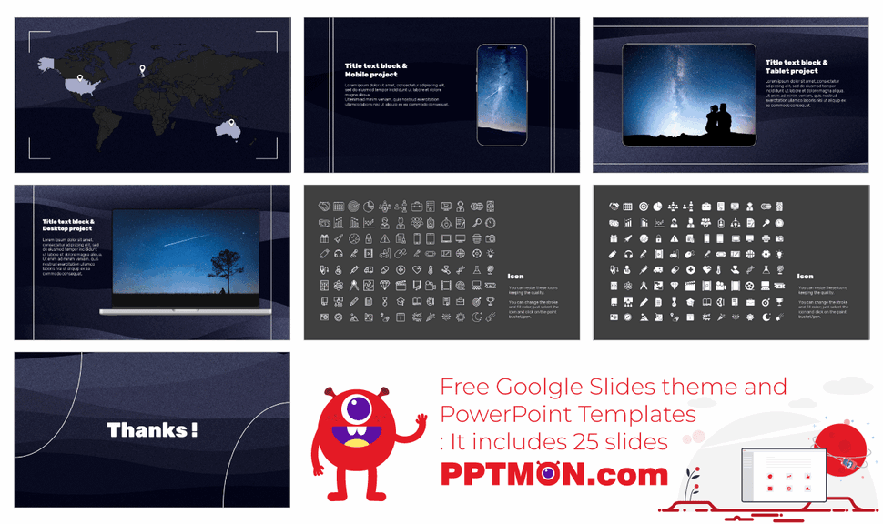 Simple Dark Waves Google Slides Themes PowerPoint Templates
