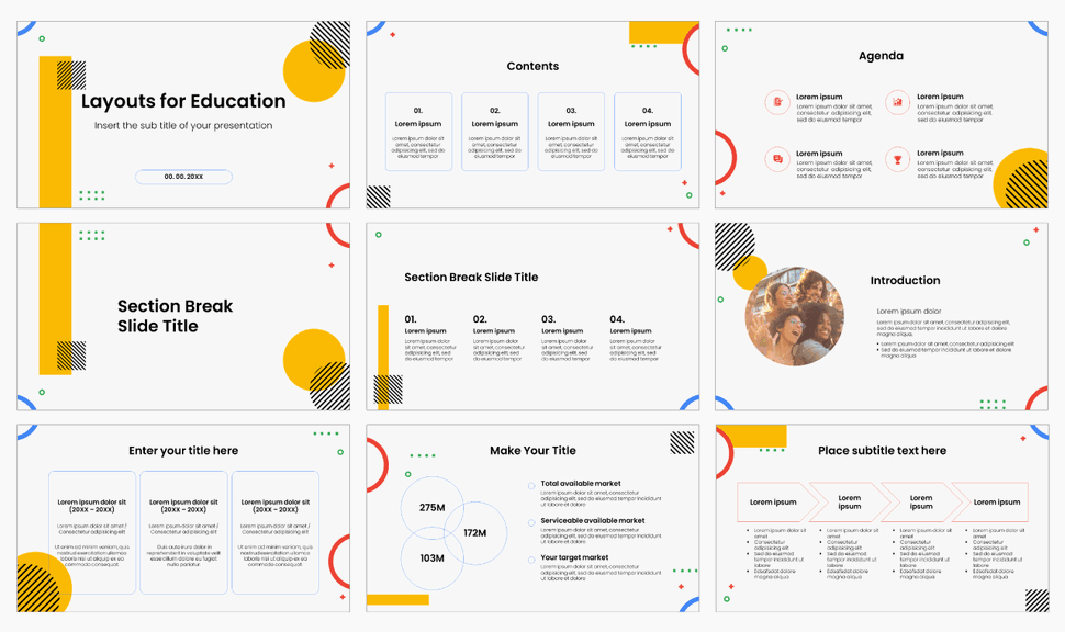 Layouts for Education Google Slides Theme PowerPoint Templates