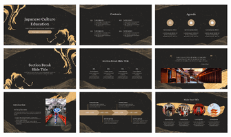 Japanese Element Powerpoint Layout Japanese Culture Education Google Slides PowerPoint Templates