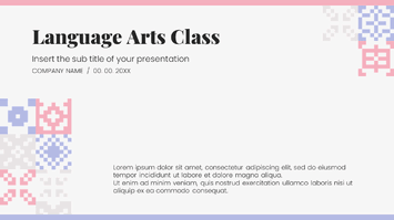 Language Arts Class Google Slides Thrmes PowerPoint Templates