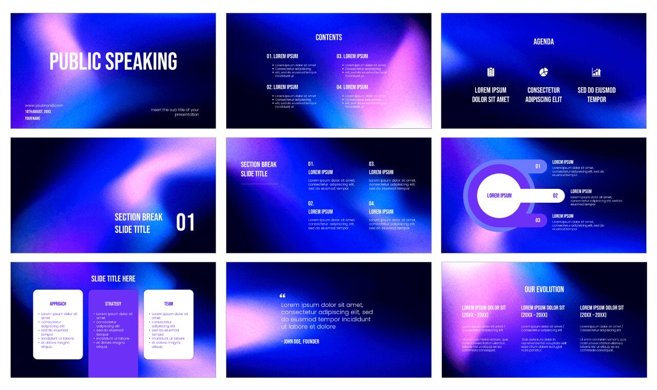 Public Speaking Free Google Slides Theme PowerPoint Template