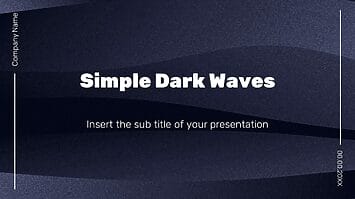Simple Dark Waves Google Slides Themes PowerPoint Templates