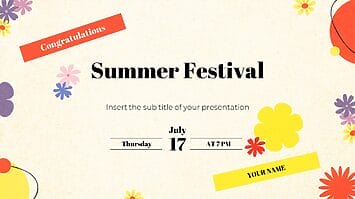 Summer Festival Free Google Slides Theme PowerPoint Templates