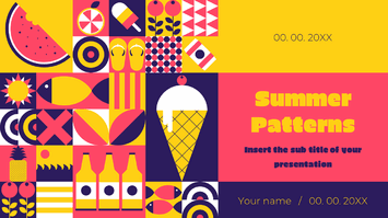 Summer Patterns Google Slides Themes PowerPoint Templates