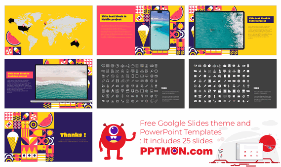 Summer Patterns Google Slides Themes PowerPoint Templates