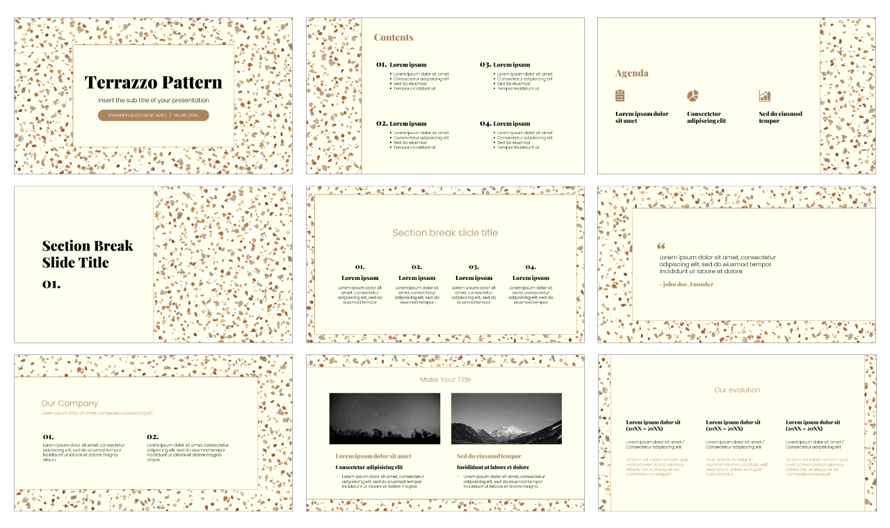 Terrazzo Pattern Google Slides Themes PowerPoint Templates