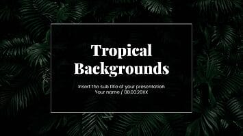 Tropical Backgrounds Google Slides Theme PowerPoint Templates