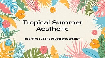 Tropical Summer Aesthetic Google Slides PowerPoint Templates