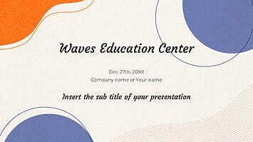 Waves Education Center Free Google Slides PowerPoint Template