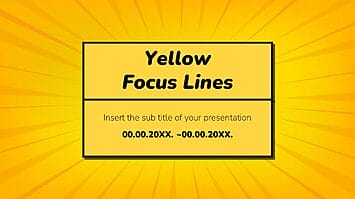 Yellow Focus Lines Google Slides Themes PowerPoint Templates