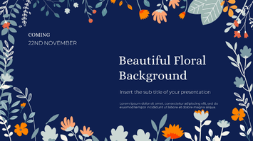Beautiful Floral Background Google Slides PowerPoint Templates