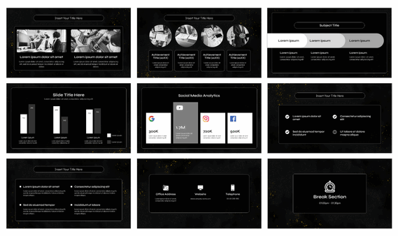 Pitch Deck Dark ver Google Slides Themes PowerPoint Templates