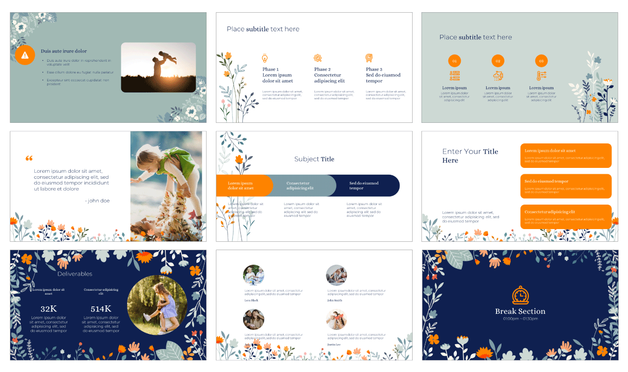 Floral Background Free Google Slides Themes PowerPoint Templates
